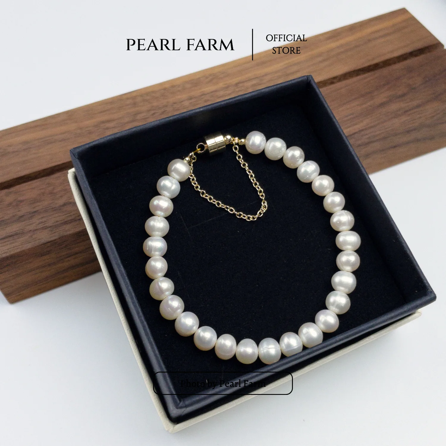 Lắc Tay Ngọc Trai Khóa Nam Châm Hợp Kim Chắc Chắn - Ảnh 5