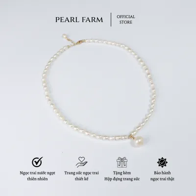 Chuỗi Dây Chuyền Ngọc Trai Phối Mặt Dây Viên Chủ