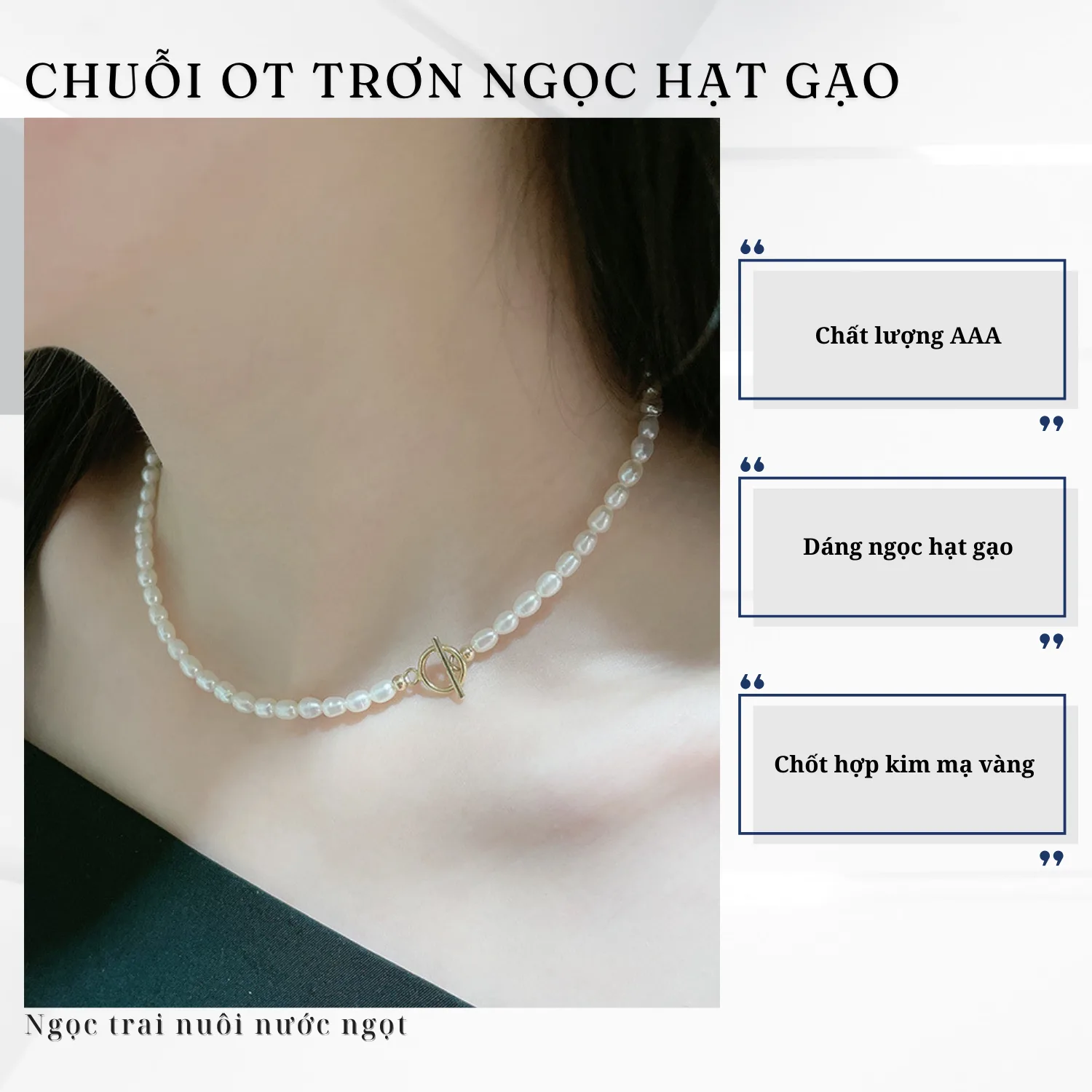 Chuỗi Vòng Cổ Ngọc Trai Thời Trang Khóa O-T Trẻ Trung - Ảnh 2