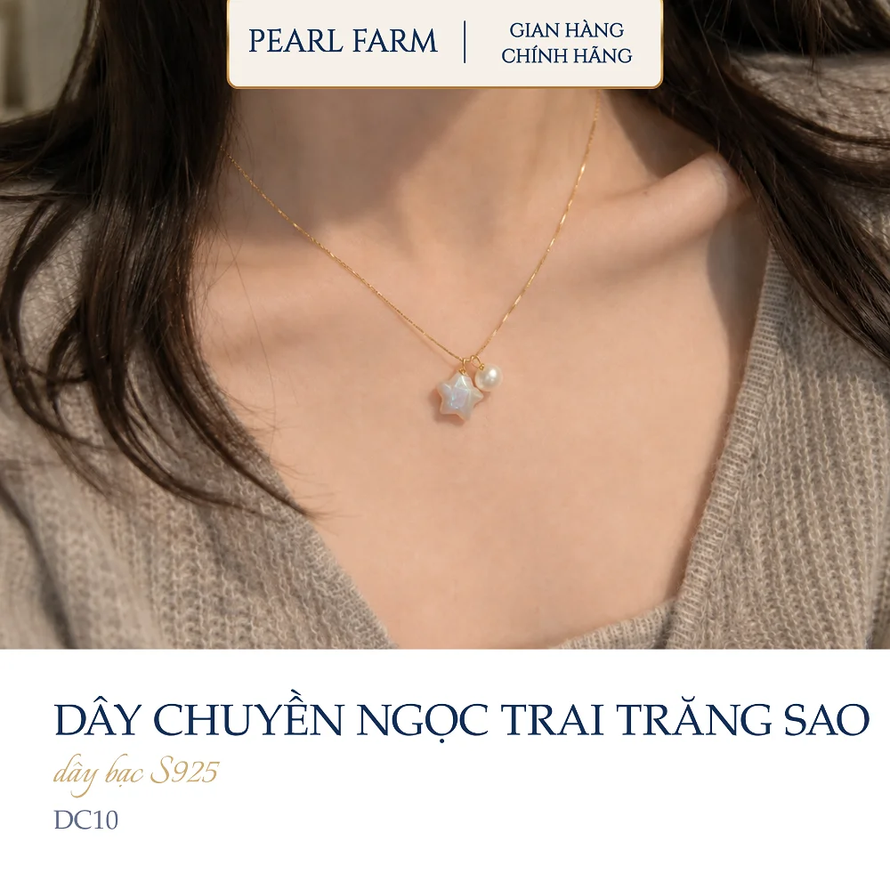 Dây Chuyền Ngọc Trai Ngôi Sao Và Ngọc Tròn Bạc S925 - Ảnh 3