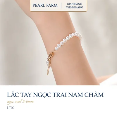 Lắc Tay Ngọc Trai Khóa Nam Châm Hợp Kim Chắc Chắn