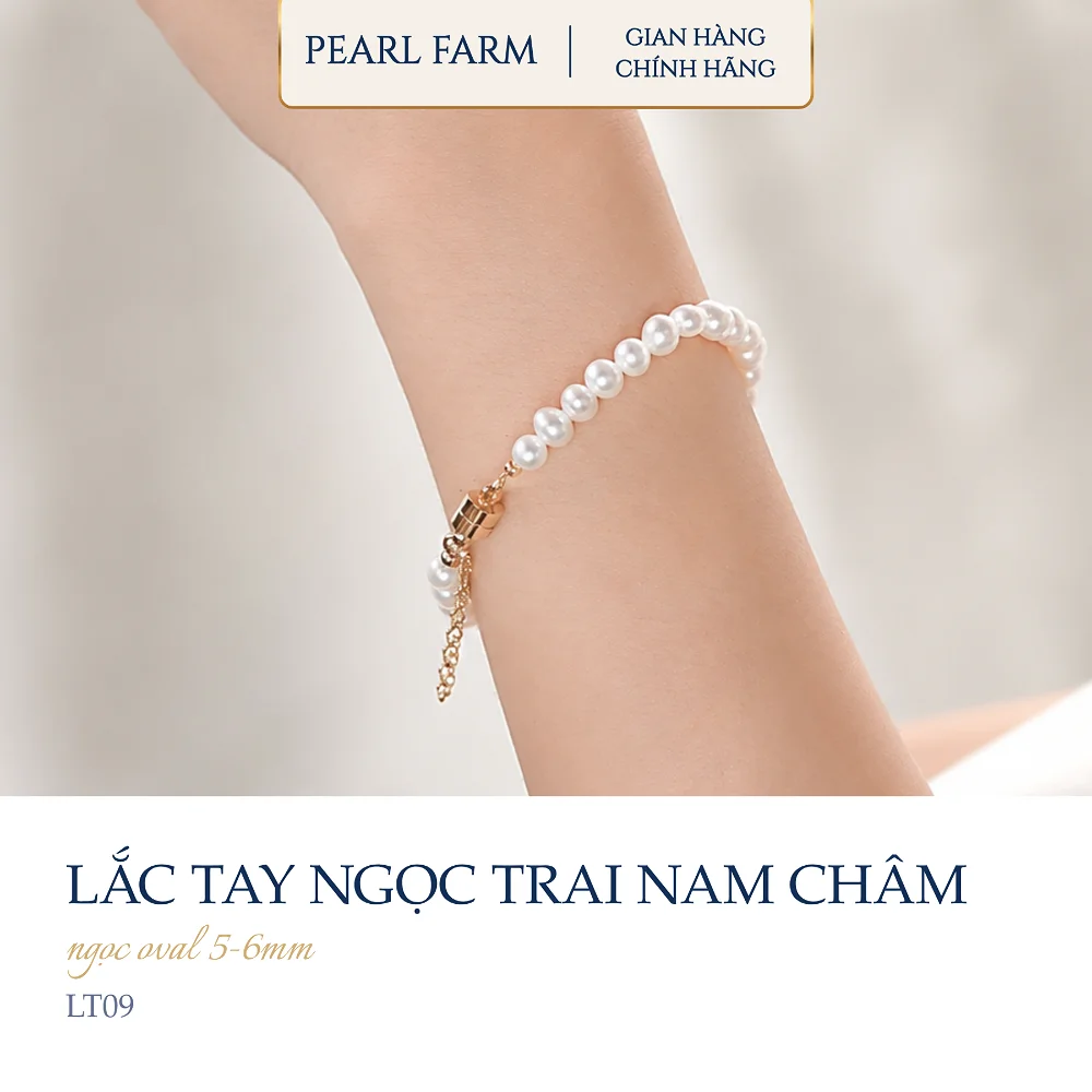 Lắc Tay Ngọc Trai Khóa Nam Châm Hợp Kim Chắc Chắn - Ảnh 3