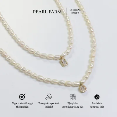 Chuỗi Vòng Cổ Ngọc Trai Phối Mặt Đá Nữ Tính