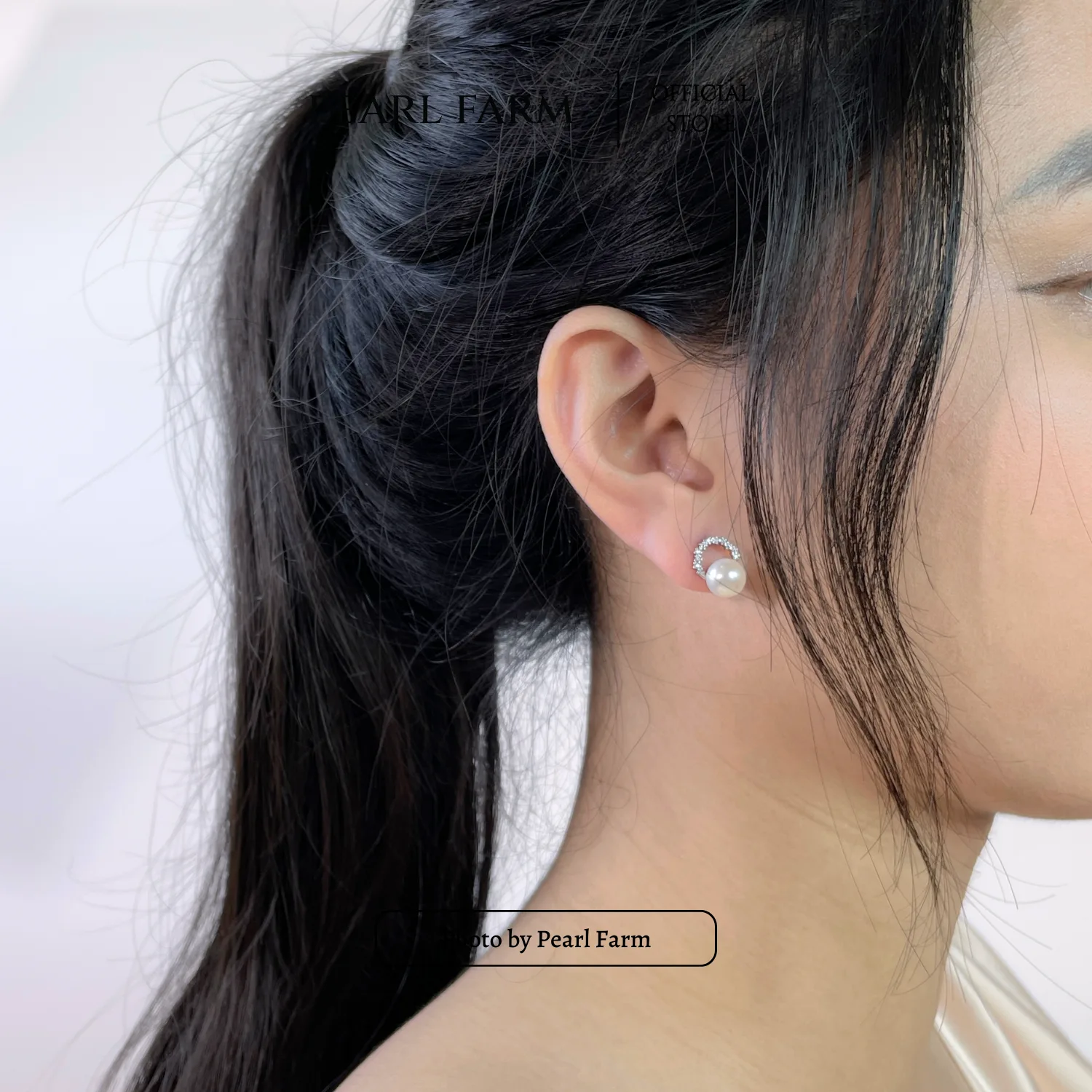 Bông Tai Nụ Ngọc Trai Dáng Vòng Nguyệt Quế - Ảnh 4