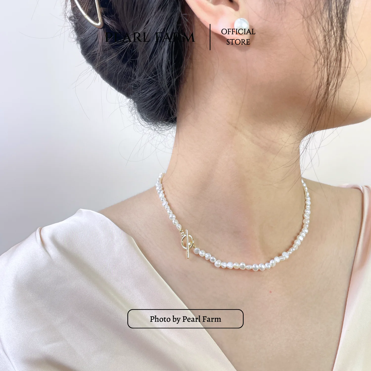 Chuỗi Dây Chuyền Ngọc Trai OT Hình Xu Dị Dáng Nhí Hiện Đại - Ảnh 7