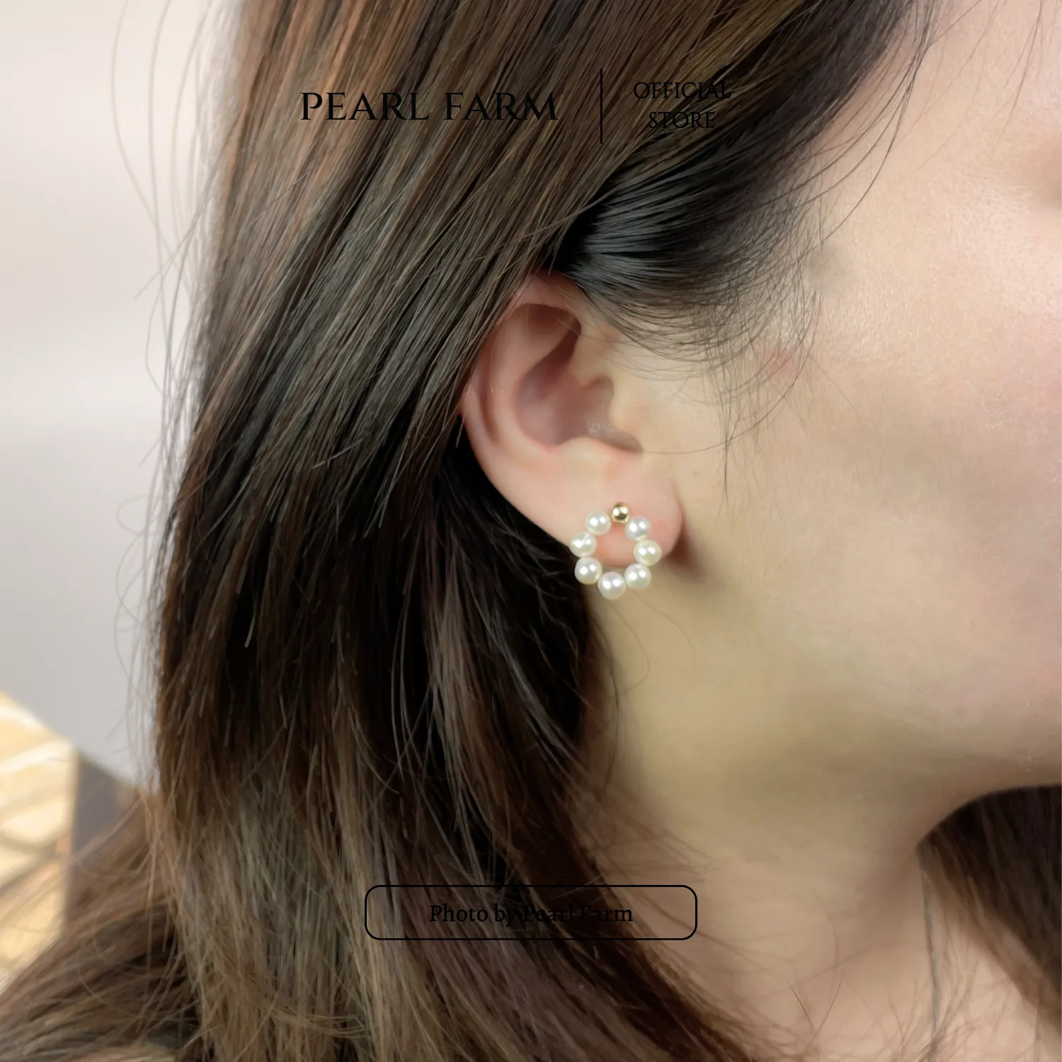 Bông Tai Ngọc Trai Phối Bi Vàng Dáng Treo - Ảnh 4