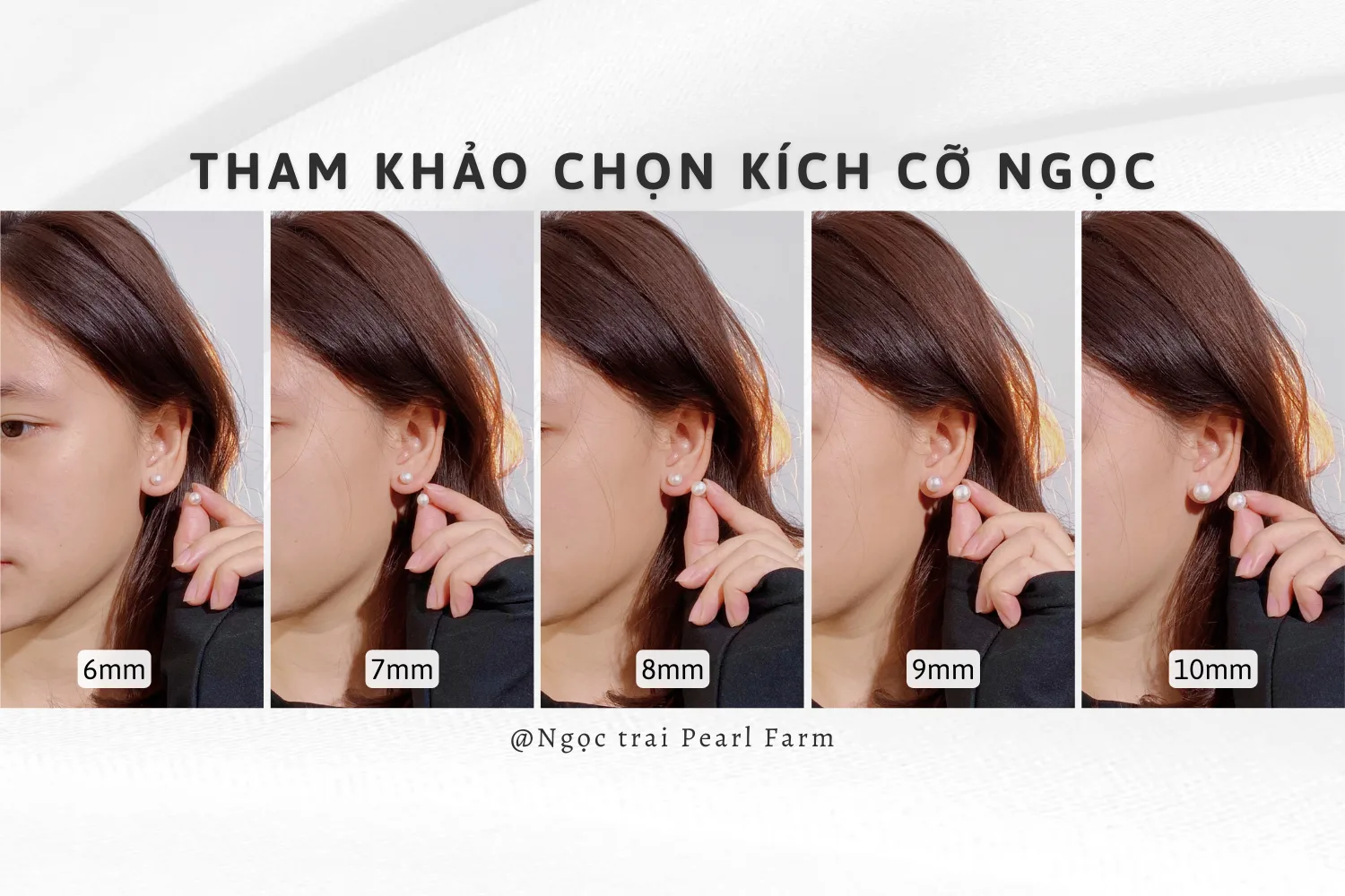 Bông Tai Ngọc Trai Nụ Dáng Bánh Bao 6-10mm - Ảnh 10