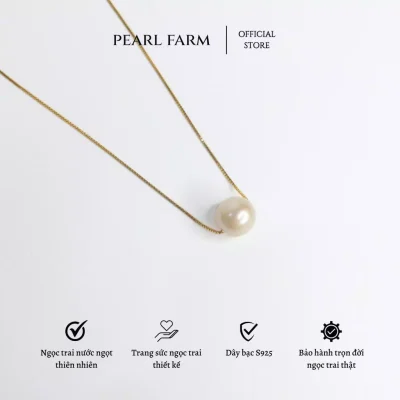 Dây Chuyền Ngọc Trai Xuyên Tâm Đơn Trẻ Trung 9mm