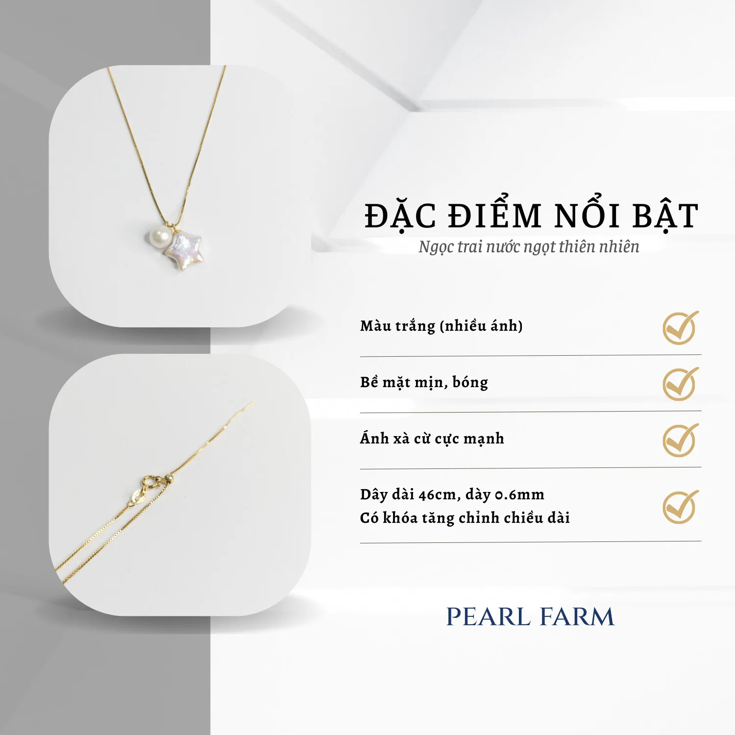 Dây Chuyền Ngọc Trai Ngôi Sao Và Ngọc Tròn Bạc S925 - Ảnh 5