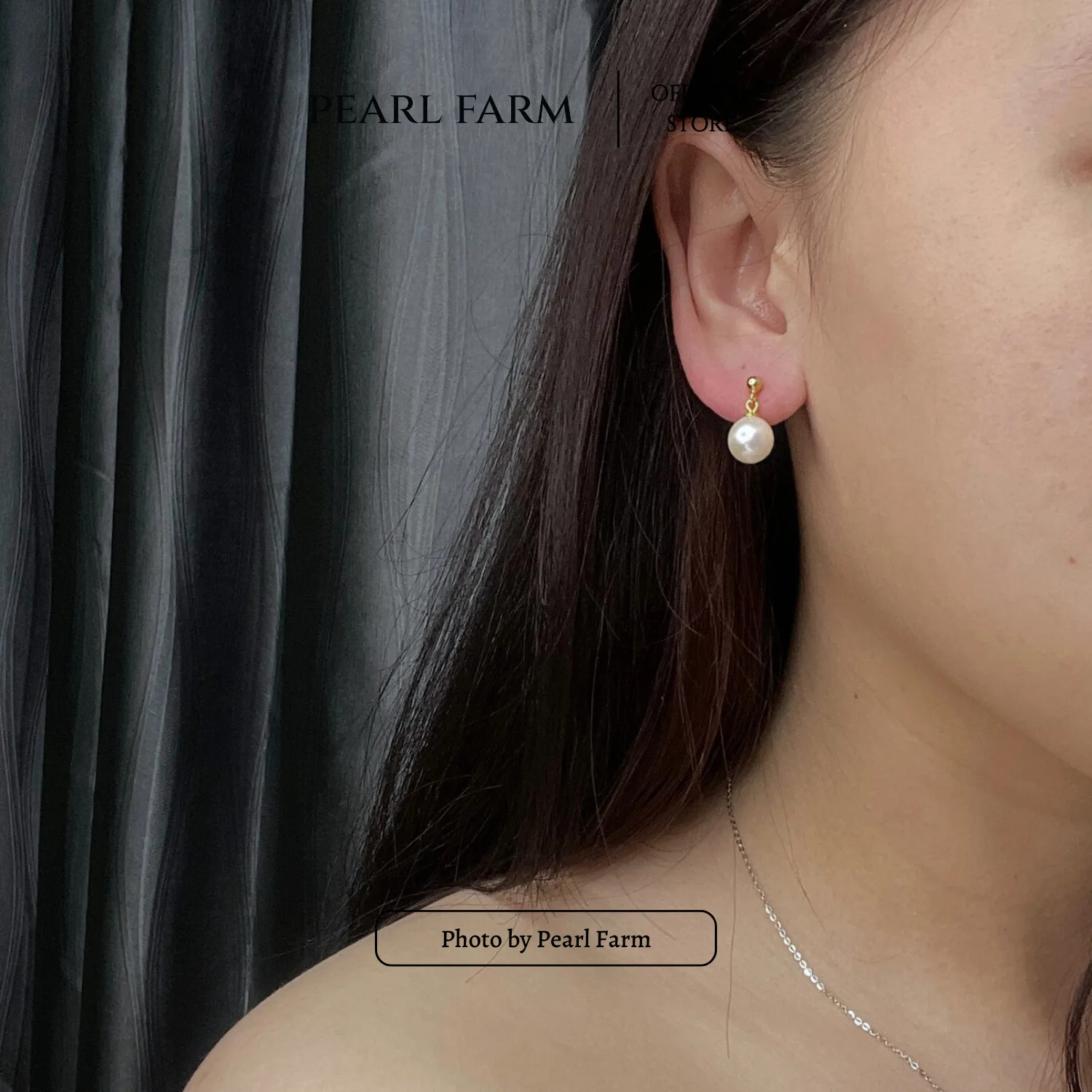 Bông Tai Ngọc Trai Tròn Dáng Treo Chốt Đính Tai Sang Trọng - Ảnh 7
