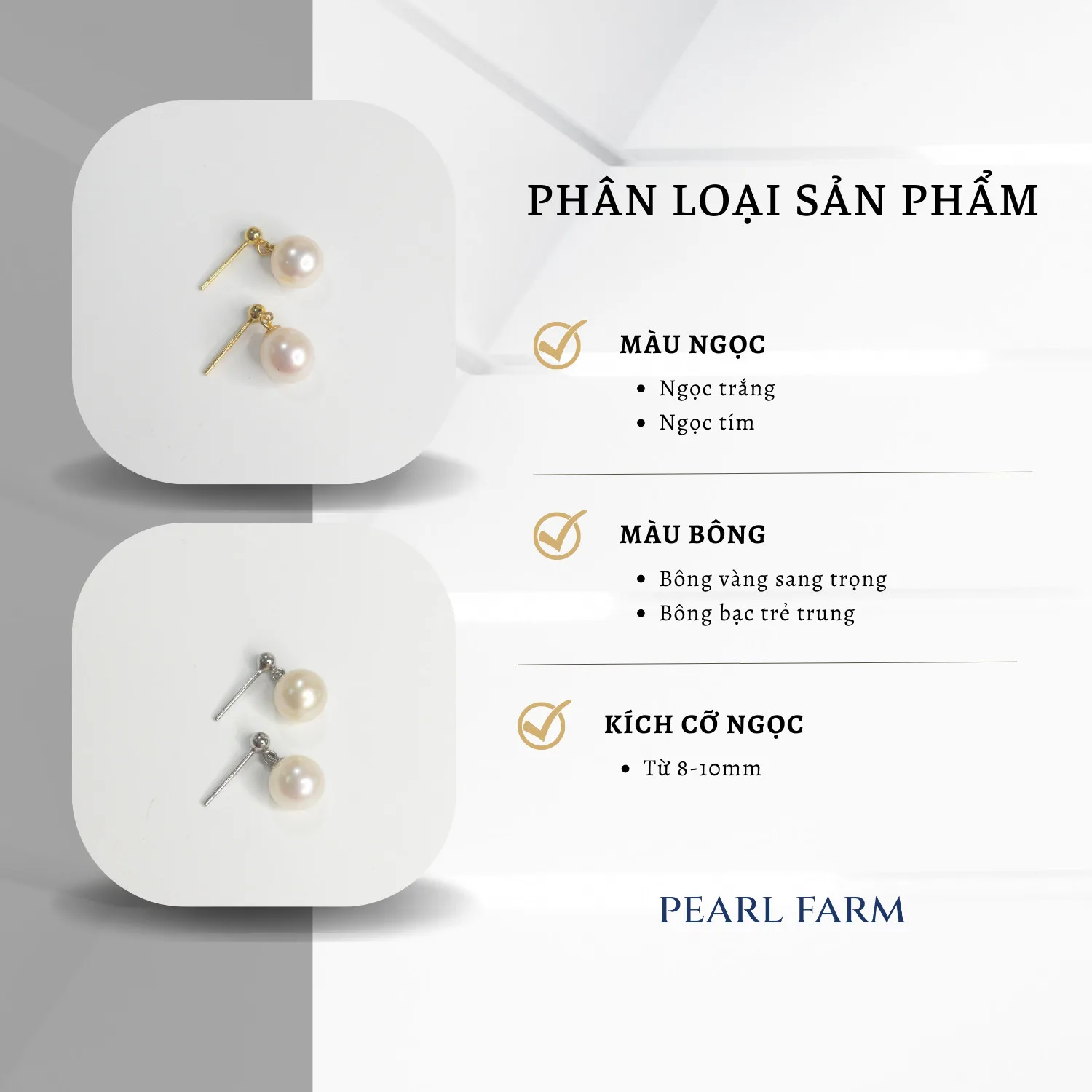 Bông Tai Ngọc Trai Tròn Dáng Treo Chốt Đính Tai Sang Trọng - Ảnh 4