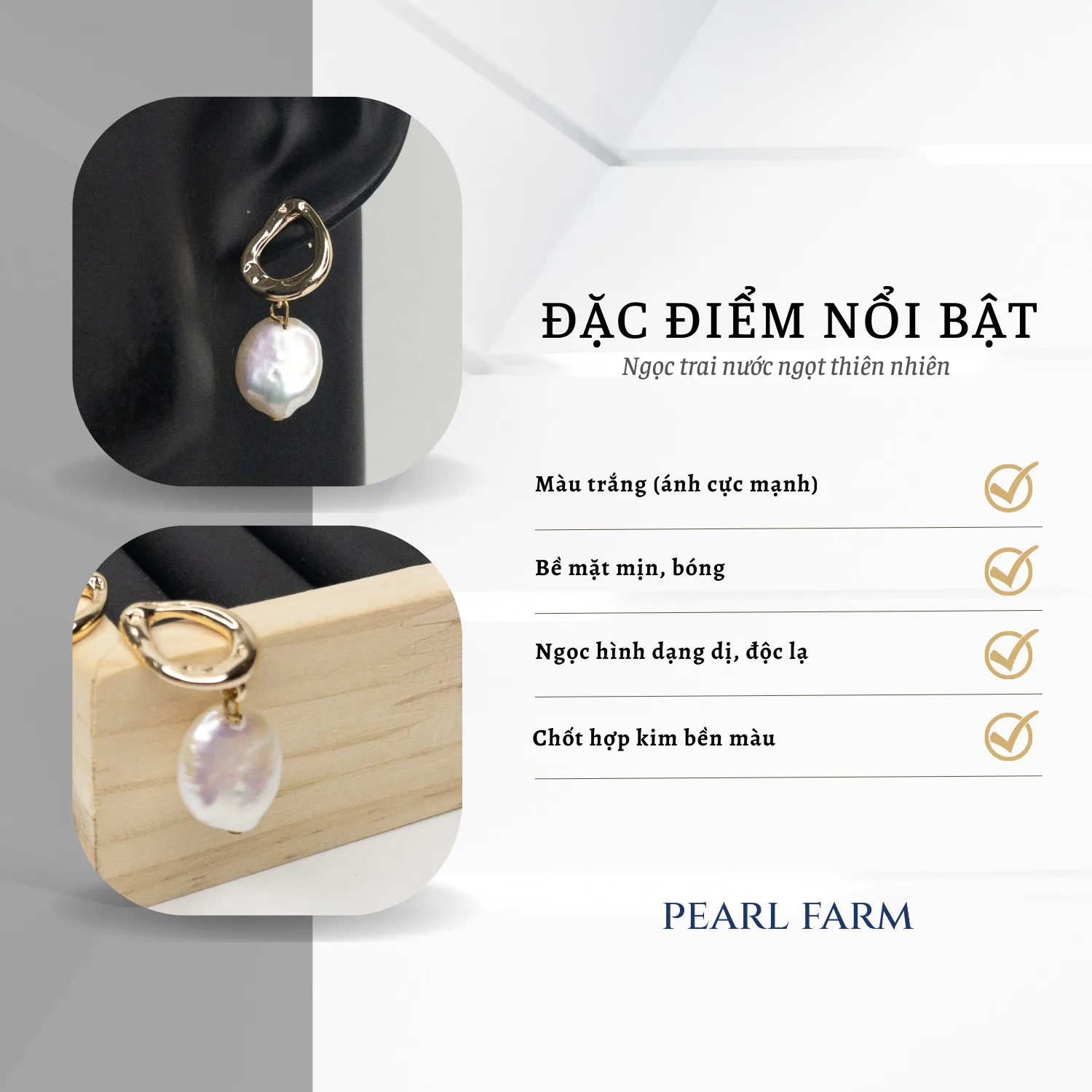 Bông Tai Ngọc Trai Dáng Dị Kiểu Treo Hàn Quốc - Ảnh 5