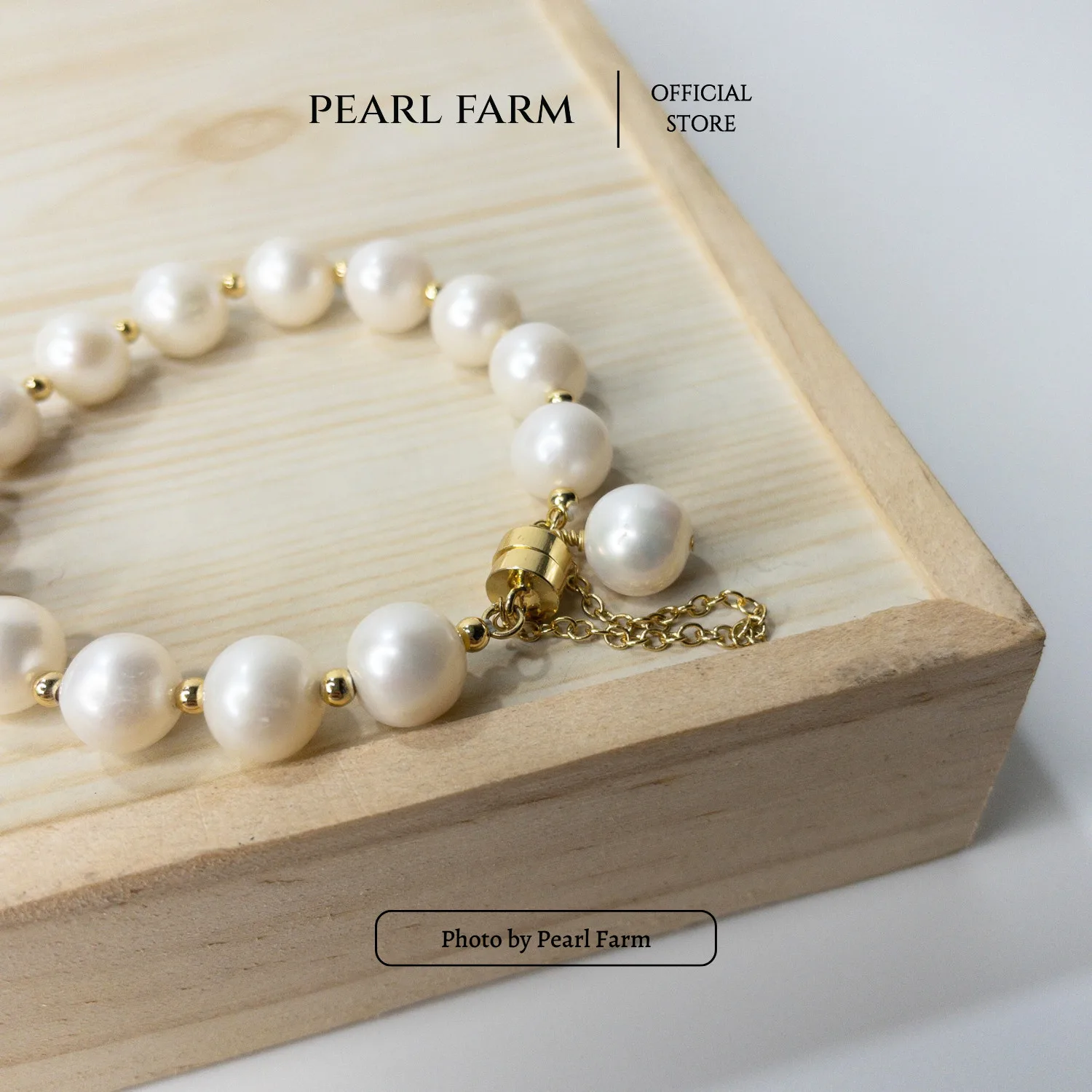 Lắc Tay Ngọc Trai Tròn Lớn Khoá Nam Châm Sang Trọng - Ảnh 4