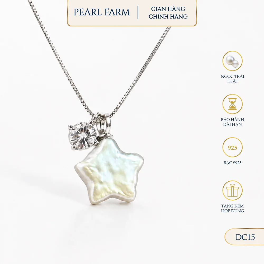 Dây Chuyền Ngọc Trai Ngôi Sao Mix Đá Bạc S925 Nữ Tính Trẻ Trung