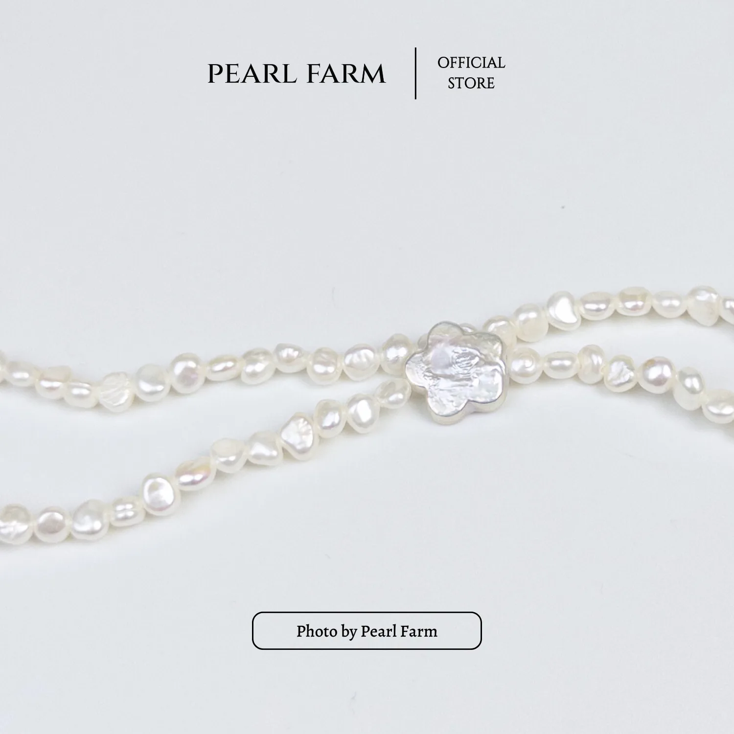 Chuỗi Cổ Ngọc Trai Xu Dị 4-5mm Mix Bông Hoa Dị Viên Chủ Cá Tính Pearl Farm - Ảnh 5
