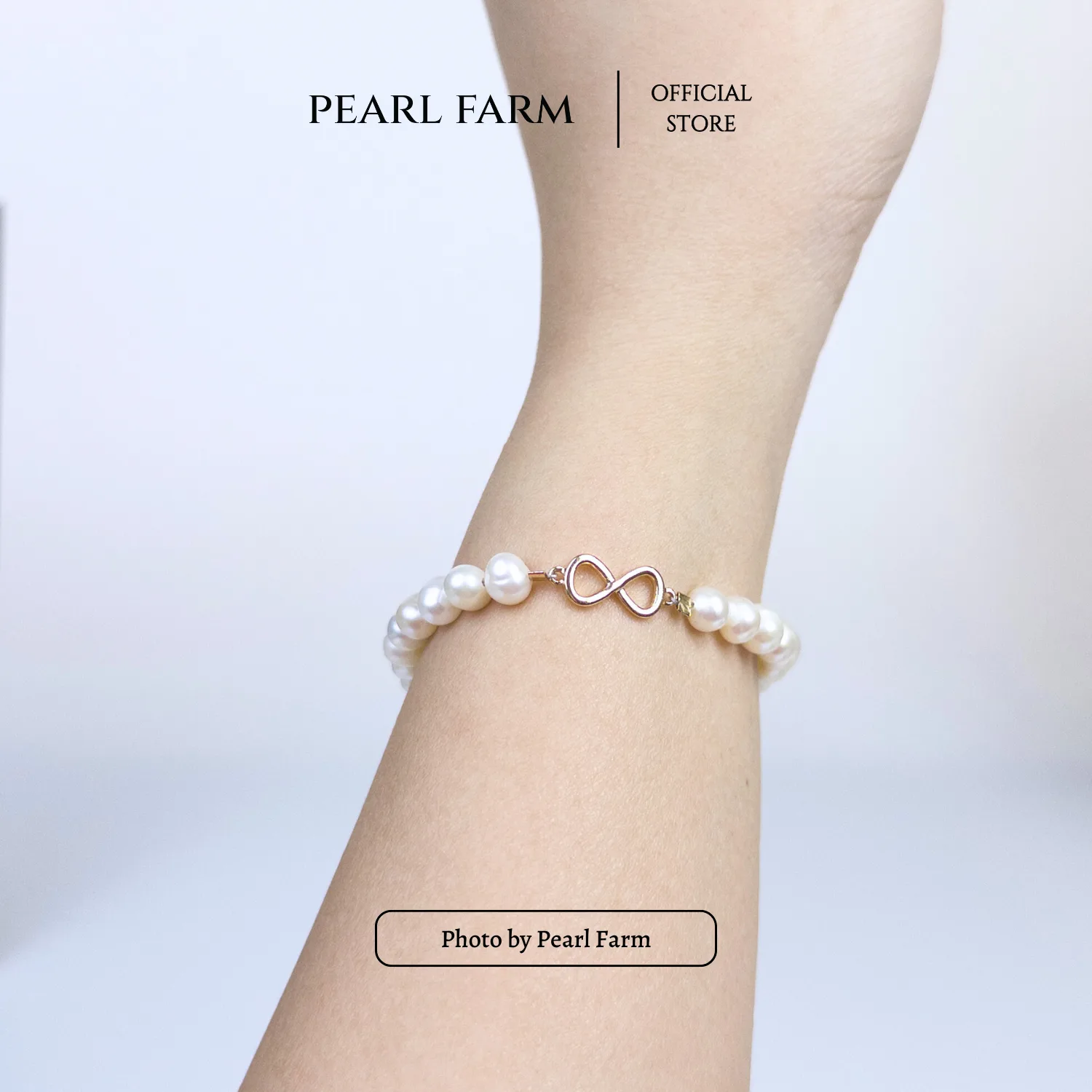 Lắc Tay Ngọc Trai Oval 5-6mm Charm Vô Cực Chốt Dây Rút - Ảnh 10