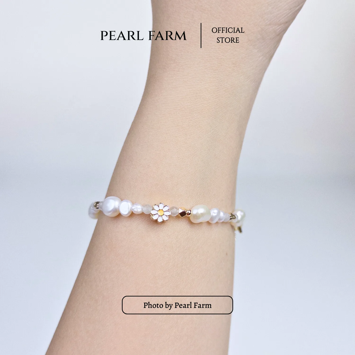 Lắc Tay Ngọc Trai Dáng Dị Mix Hoa Cúc Mùa Hè Năng Động Trẻ Trung - Ảnh 9