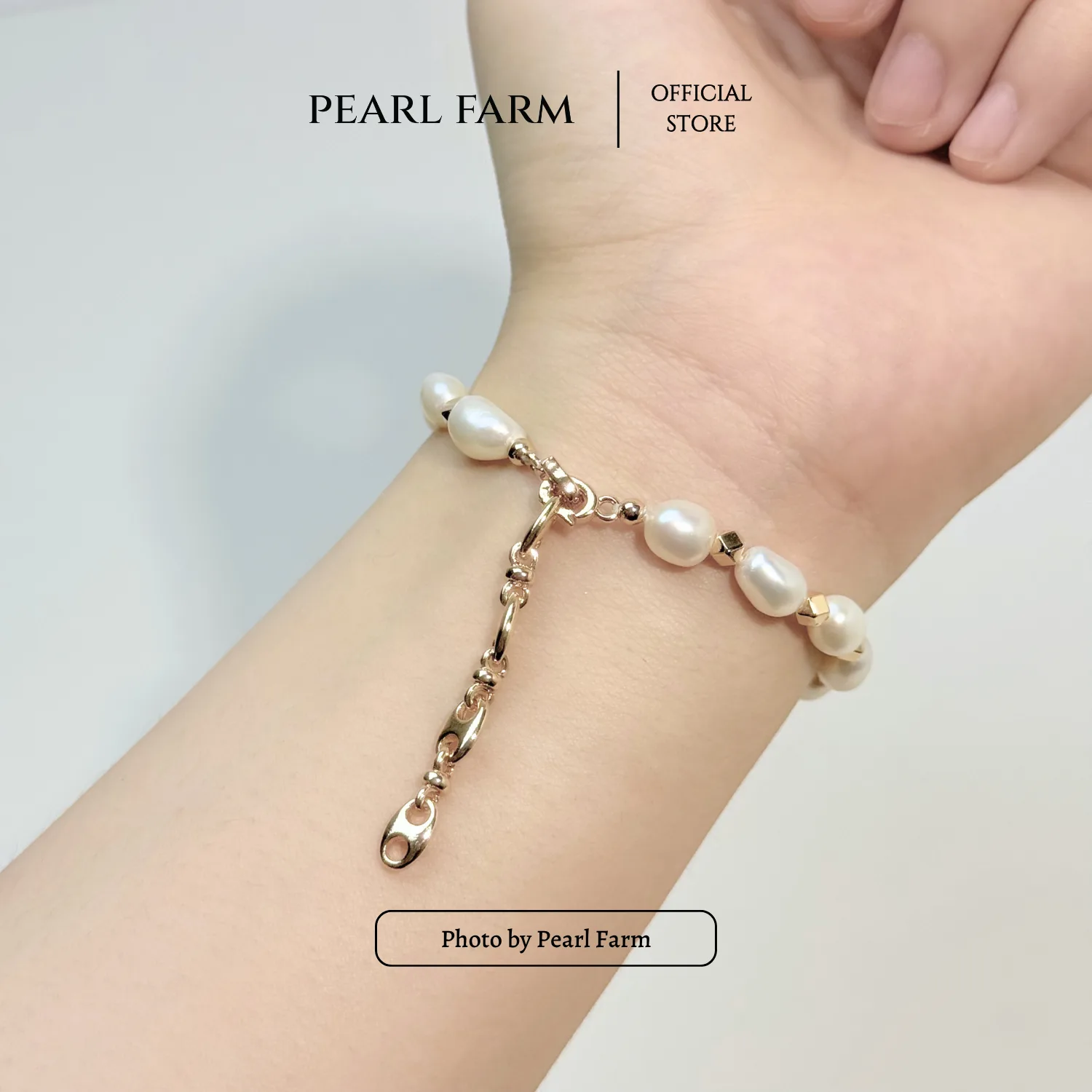 Lắc Tay Ngọc Trai Dị Phối Dây Xích - Ảnh 5