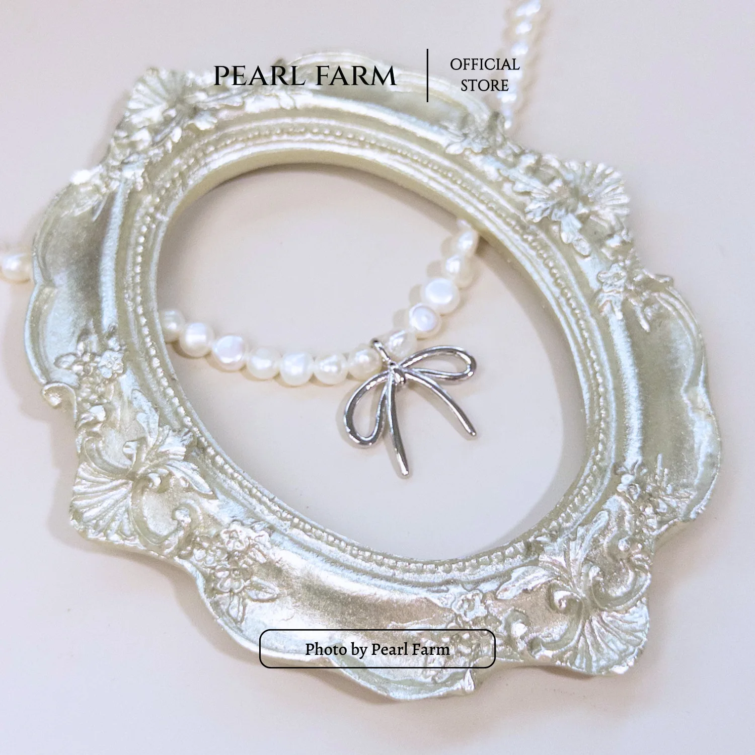 Chuỗi Cổ Ngọc Trai Xu Dị 5-6mm Mix Charm Nơ Titan - Ảnh 8