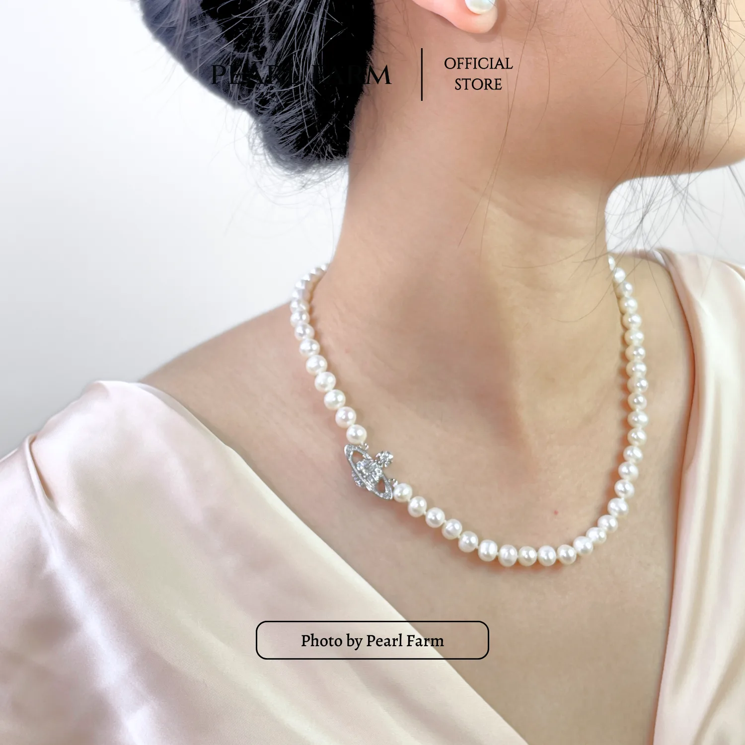 Bộ Trang Sức Ngọc Trai Mặt Charm Vũ Trụ - Ngọc oval 7-8mm - Ảnh 11