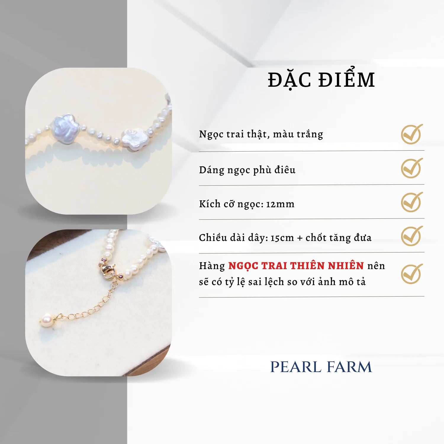 Lắc Tay Ngọc Trai Phù Điêu Tứ Hoa - Ảnh 3
