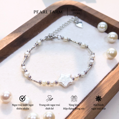 Lắc Tay Ngọc Trai Ngôi Sao Phối Titan