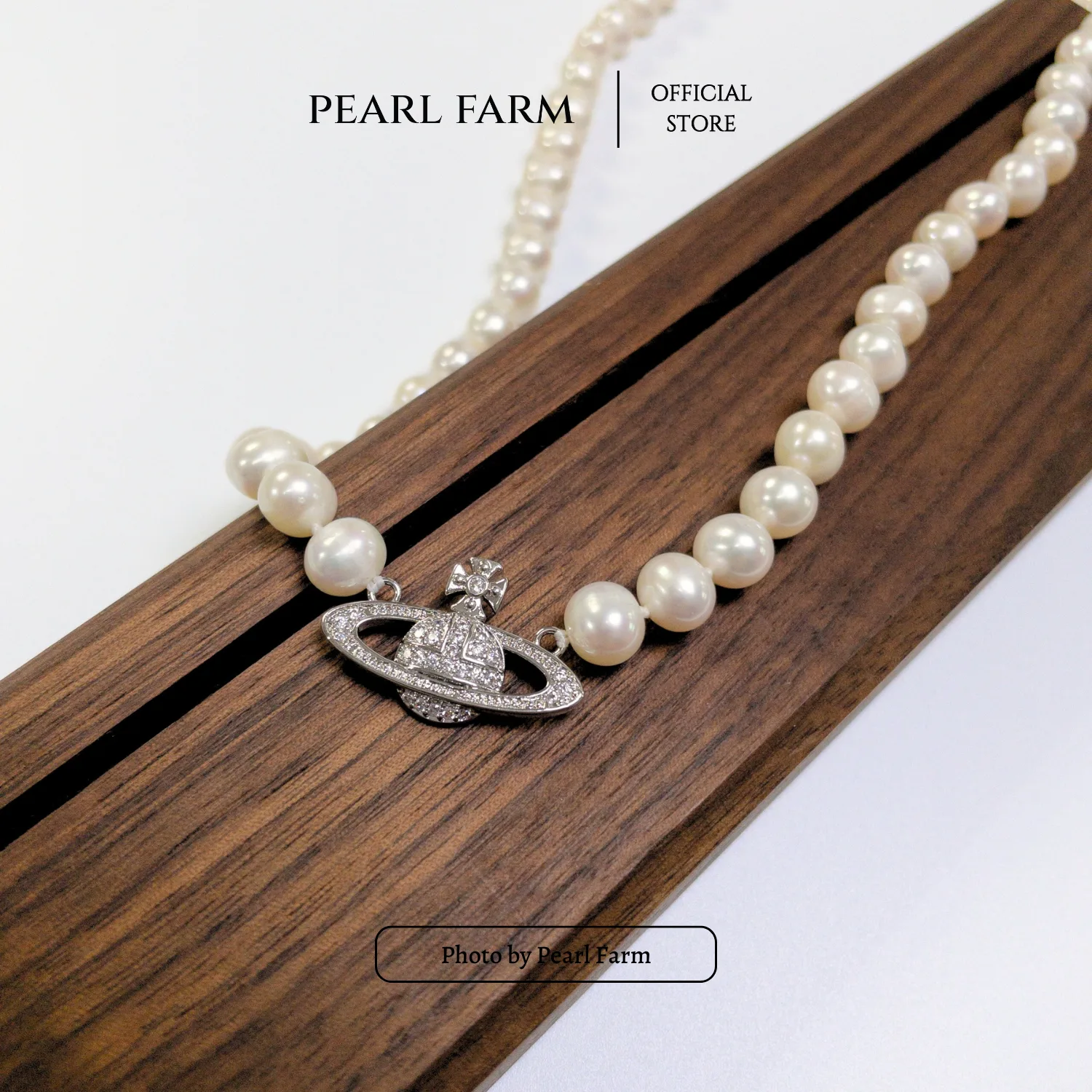 Bộ Trang Sức Ngọc Trai Mặt Charm Vũ Trụ - Ngọc oval 7-8mm - Ảnh 7