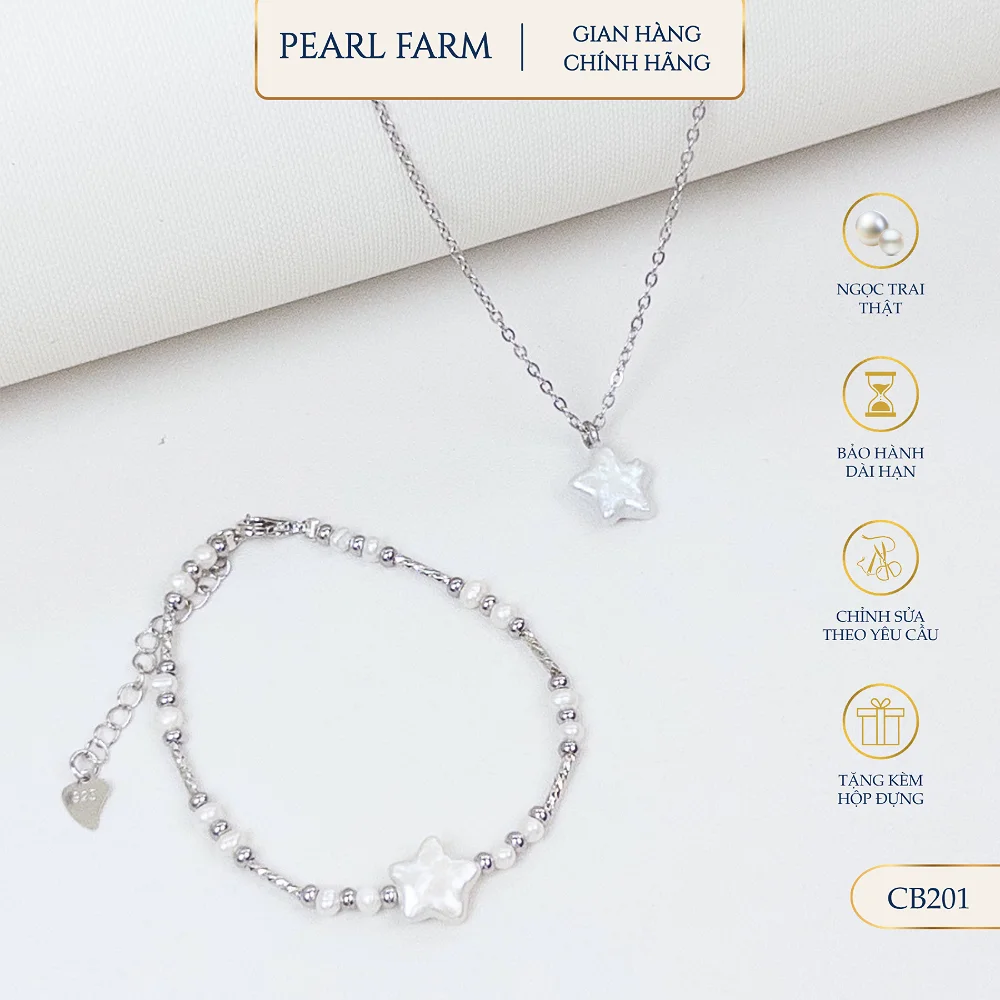 Bộ Dây Chuyền Và Vòng Tay Titan Ngọc Trai Ngôi Sao TITAN - CB201 - Ảnh 2