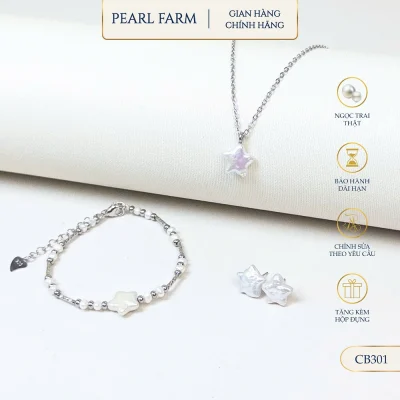 Bộ 3 Món Trang Sức Ngôi Sao Titan Ngọc Trai - CB301