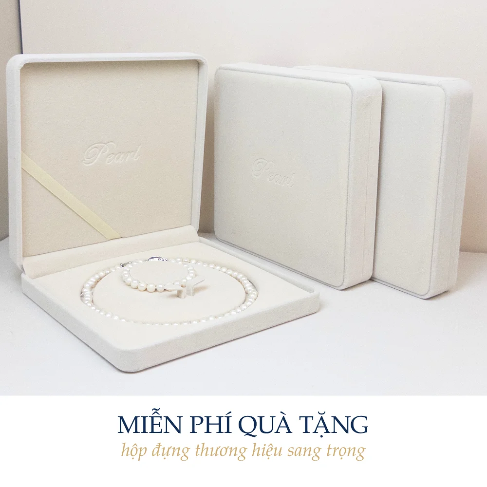 Bộ Vòng Ngọc Trai OVAL 9mm Ít Khuyết Điểm Tự Nhiên - S03 - Ảnh 6